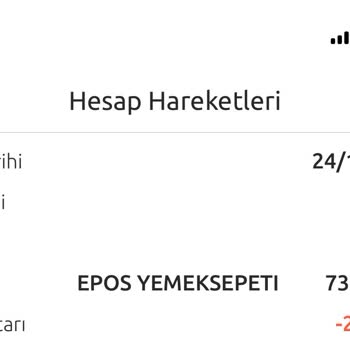 Yemeksepeti Siparişim Olmamasına Rağmen Hesabımdan Habersiz Para Çekmesi Şikayeti