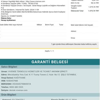 Yanlış Ölçüde Gelen Ürün Ve İlgisiz Müşteri Hizmetleri