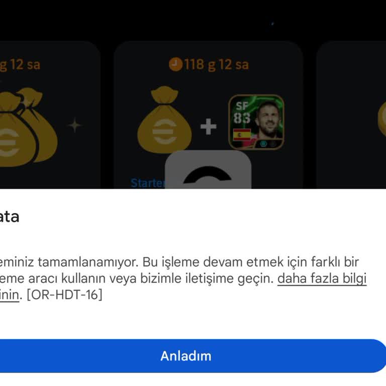 Efootball'da Coin Satın Alma Sorunu