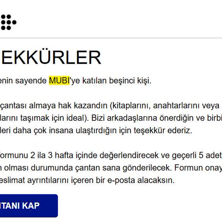 Mubi Çantası Bekleyişi: Bir Yıllık Sessizlik