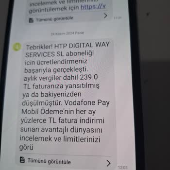 Vodafone'dan İzinsiz Üyelik Ve Ödemelerle Şok Fatura