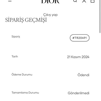 Yılbaşı Öncesi Dior Siparişim Neden Hala Kargoya Verilmedi?
