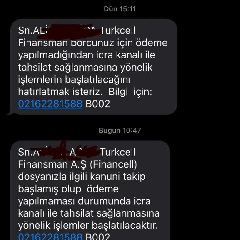 Recom'dan Gelen Sürekli Mesajlar Ve Yanlış Borç Bildirimi