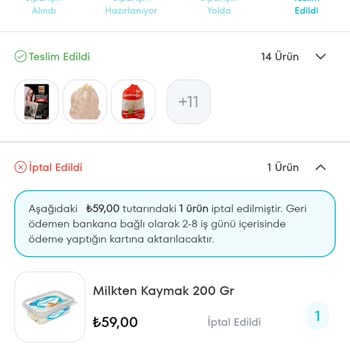 A101 Kapıda Hizmetinde Sürekli Eksik Ürün Teslimatı