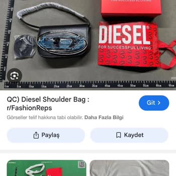 Diesel Çanta Kutusuz Ve Tozluk Olmadan Gönderildi