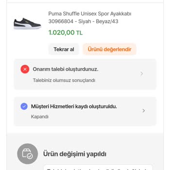Trendyol'dan Aldığım Ayakkabının Garanti Sorunu Ve İade Talebi