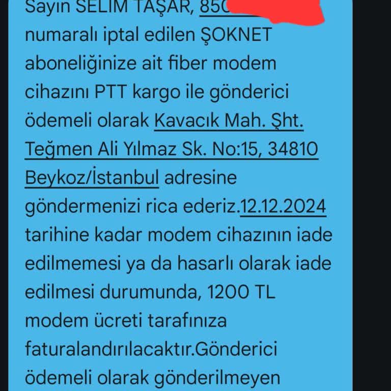 Modem İadesi Ve Hatalı Faturalandırma Sorunu