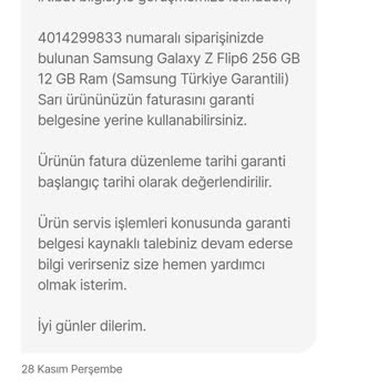 Satılmış Ürünün Garanti Sorunu Ve İlgisiz Müşteri Hizmetleri