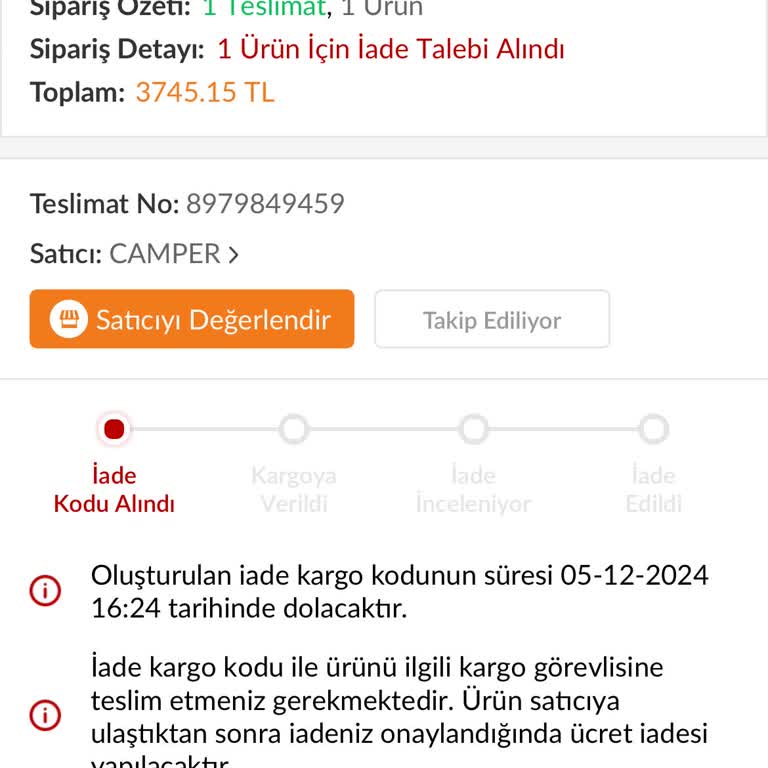 Yanlış Gönderilen Ürün Ve Fiyat Mağduriyeti