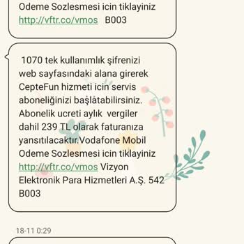 Vodafone Ceptefun Üyeliği İstemeden Başlatıldı