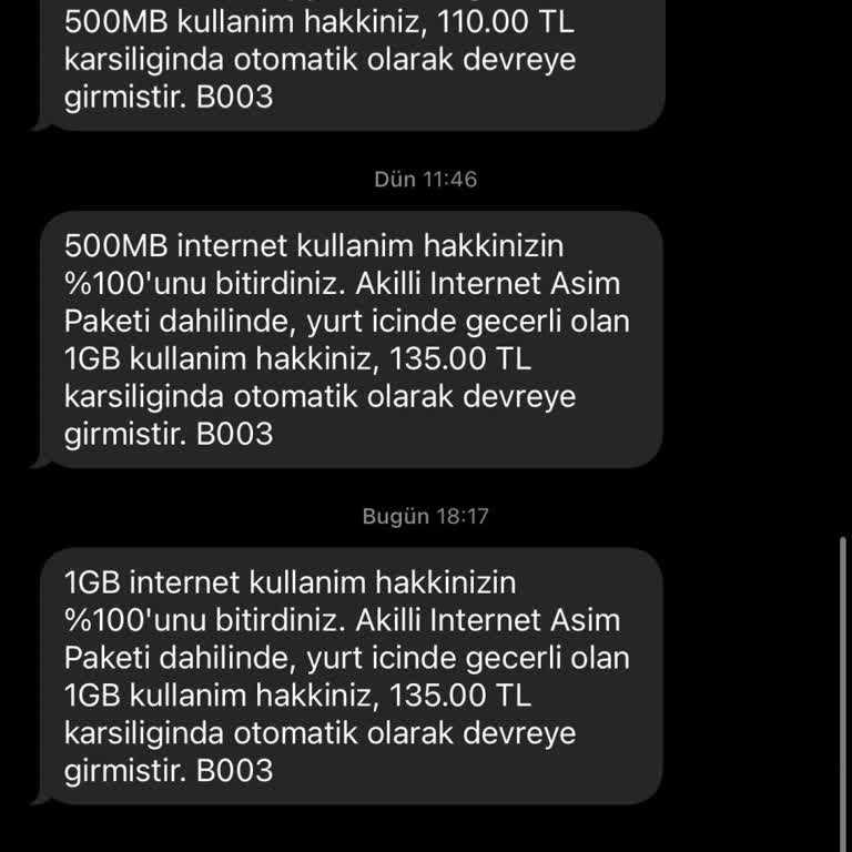 İzinsiz İnternet Paketi Alımı Ve Ücretlendirme Sorunu