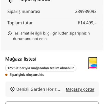 Mağazadan Teslim Alamama Ve Bilgi Eksikliği Sorunu