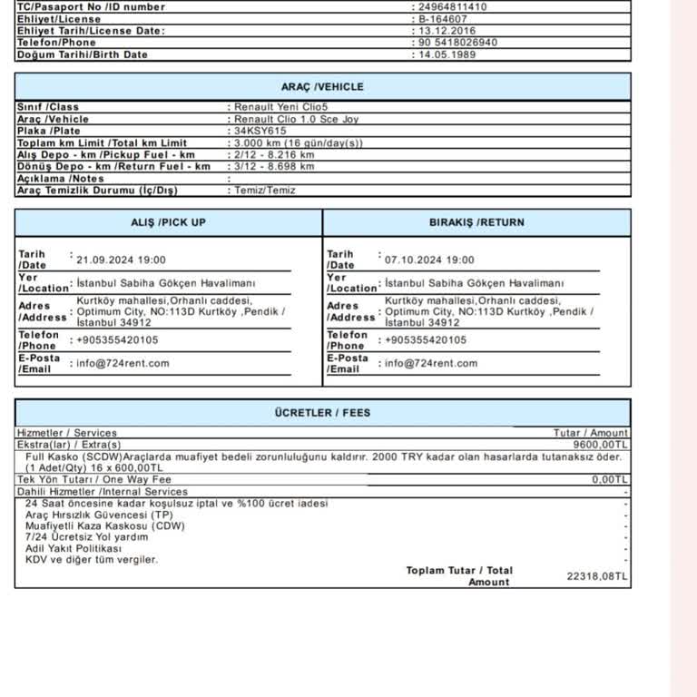 Kasko Alınmasına Rağmen Depozito Kesintisi Şoku