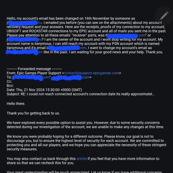 Epic Games Does Not Want to Deal With My Account Recovery Request