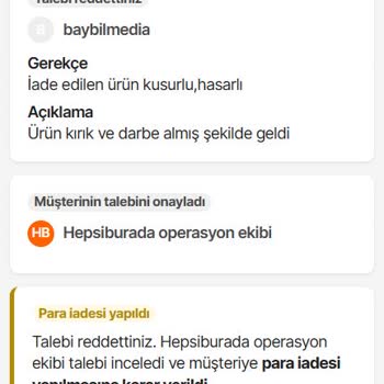 Hepsiburada İşortağım Haksız İade Ve Mağduriyet!