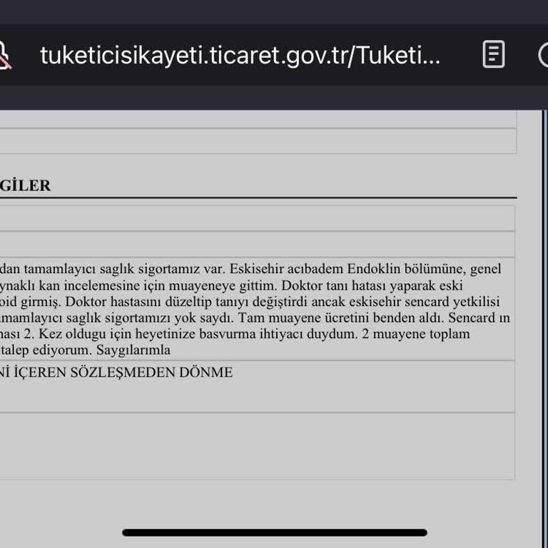 Yanlış Tanı Sonrası Sigorta İadesi Reddedildi