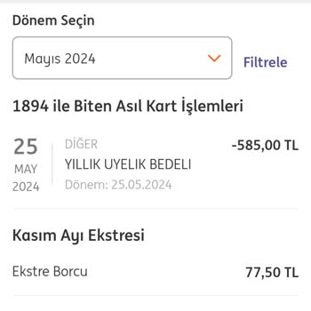Haksız Kart Aidatı İadesi Talebi