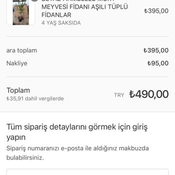 Sipariş Verilen Mersin Fidanı Gönderilmedi Ve Müşteri Oyalandı