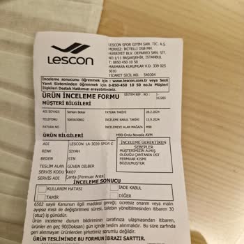 Lescon Mağazasından Aldığım Çantada Bitmeyen Sorunlar
