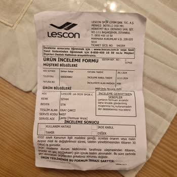 Lescon Mağazasından Aldığım Çantada Bitmeyen Sorunlar