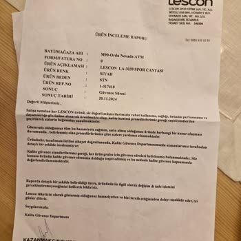 Lescon Mağazasından Aldığım Çantada Bitmeyen Sorunlar