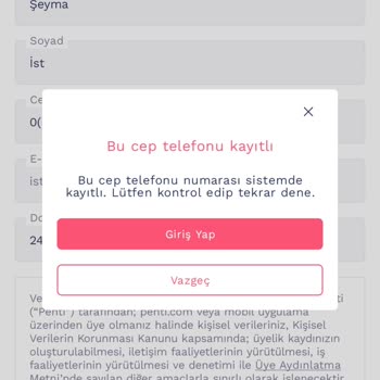 Penti Uygulamasında Hesap Giriş Sorunu