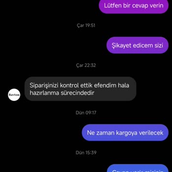 Sipariş Sonrası İletişimsizlik Ve Kapanan Site