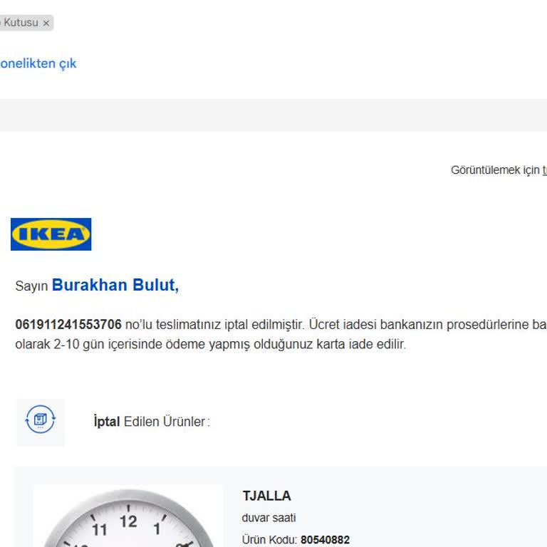 İptal Edilen Siparişin Ücreti Hala İade Edilmedi