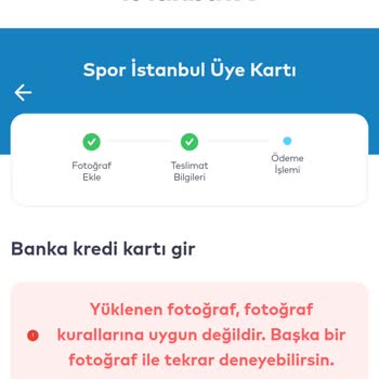 İBB Spor Kartı Başvurusunda Fotoğraf Yükleme Sorunu