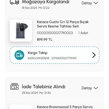 Karaca Online Siparişimde İade Ve Bilgilendirme Sorunu
