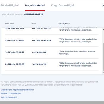Aras Kargo'nun Geciken Teslimatı Ve İletişim Sorunu