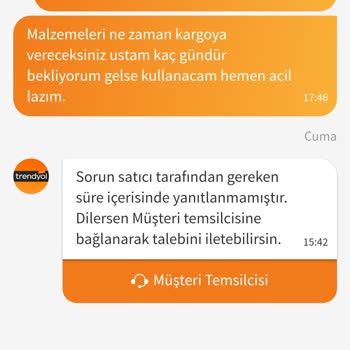 Trendyol'da Geciken Sipariş Ve Yetersiz Müşteri Hizmeti