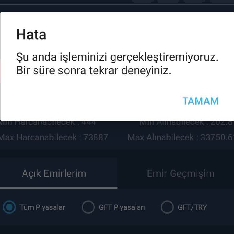Bitexen Uygulamasında Satış Hatası!