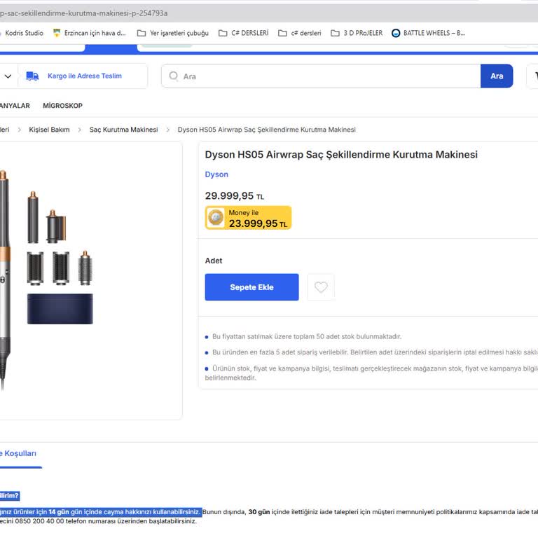 Migros'tan Aldığım Dyson Ürünün İadesinde Yaşadığım Sorun