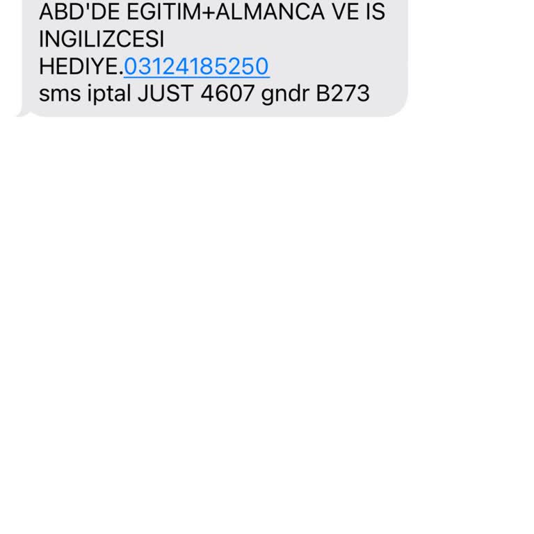 Just English'ten Sürekli Gelen SMS'ler