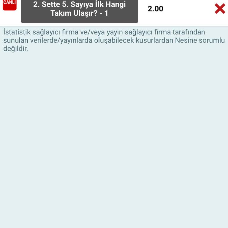 Nesine Yanlış Sonuçlanan Bahis Kuponu
