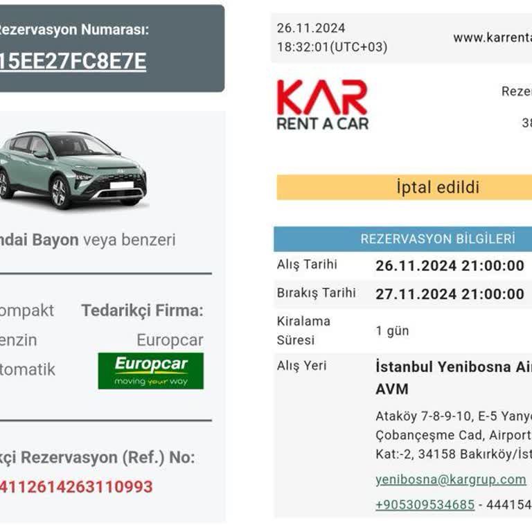 Obilet Üzerinden Kiralanan Araçta Gizli Kasko Ücreti Ve İade Sorunu