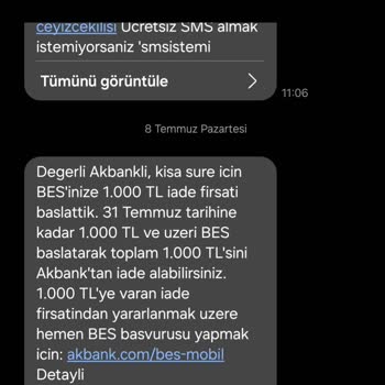 Akbank BES Kampanya İadesi Sorunu
