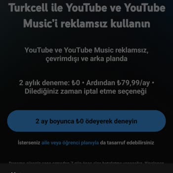 Turkcell'den Hediye Youtube Premium Kullanamıyorum