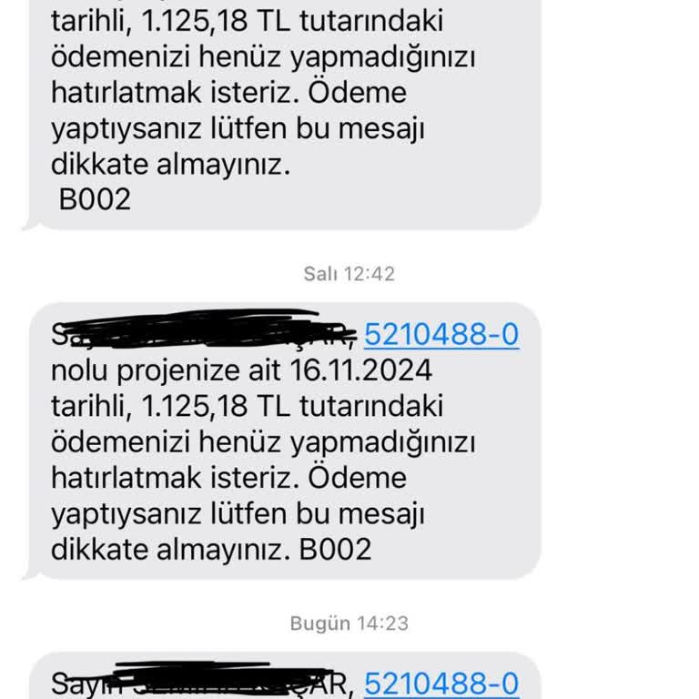 Yanlış SMS Gönderimi Ve İade Edilmeyen Para Sorunu
