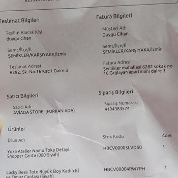 Eksik Ürün Teslimatı Sorunu