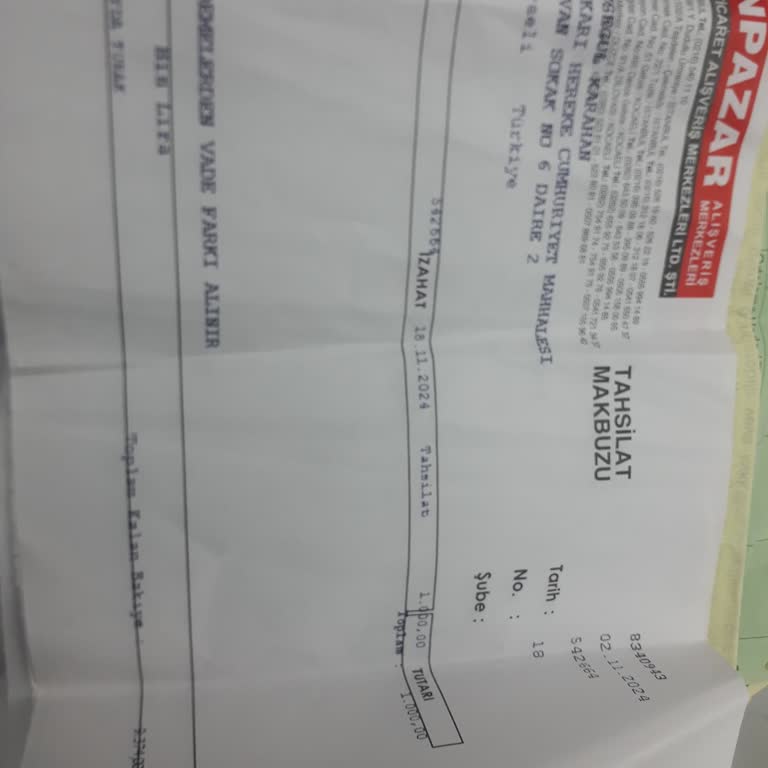 Dilovası Şen Pazar Şubesinde Yaşanan Olumsuz Deneyim