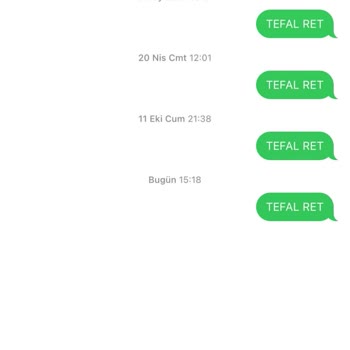 Tefal Mesaj Listesinden Çıkma Sorunu