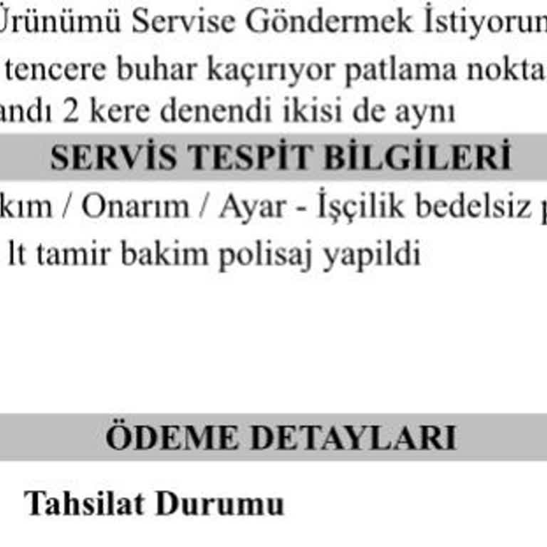 Karaca Düdüklü Tencere Buhar Kaçırma Sorunu
