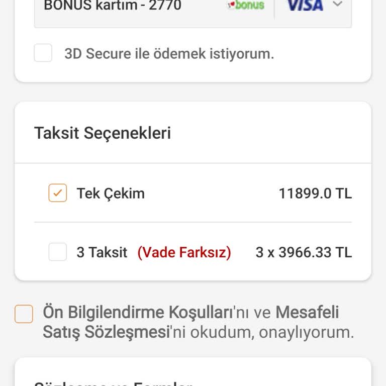 Trendyol'da Taksit Seçenekleri Sorunu