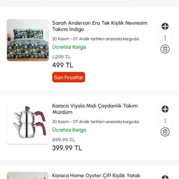 Karaca Çaydanlık Fiyat Değişikliği Mağduriyeti