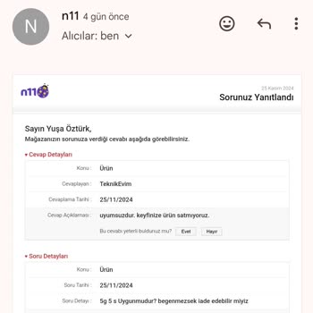 N11'de Kaba Satıcı Deneyimi: İade Ve Uyum Sorunu