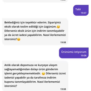 Eksik Sipariş Ve Yanıltıcı Çözümler