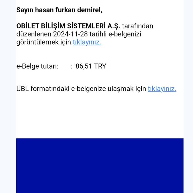 İstenmeyen E-Belge Ve Para Talebi Sorunu