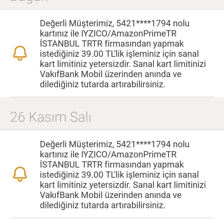 Kredi Kartımdan İzinsiz Çekim: Amazon Prime TR